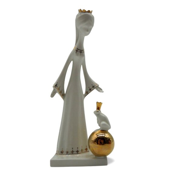 AQUINCUM Princess and Frog on Gold Ball Figurine Hungary Vintage 8" Tall - Picture 10 of 10